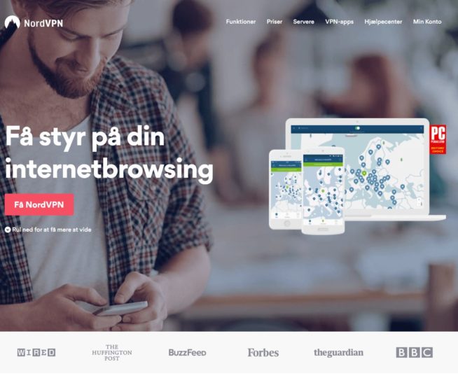 NordVPN - Bedste VPN-udbydere for Danmark