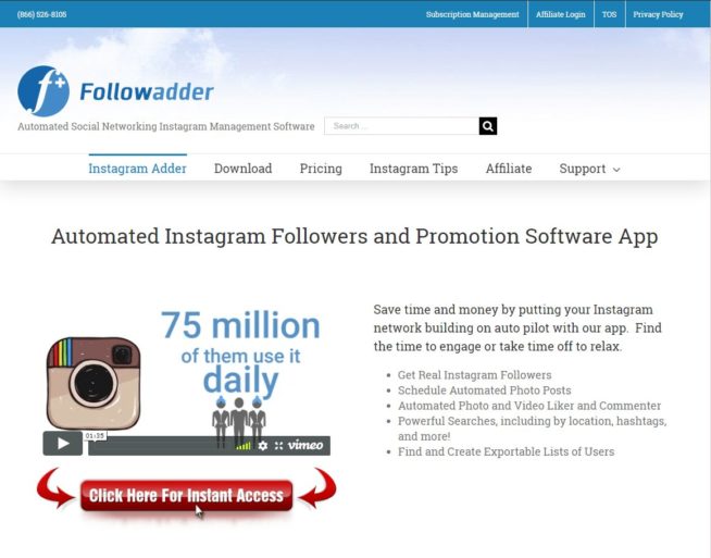 Followadder Instagram bot