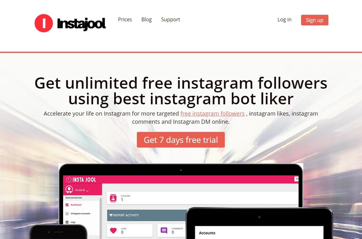 instajool is a comprehensive automation service which likes follows and comments according to preset hashtags and locations it can also message users and - instagram auto liker free 2019