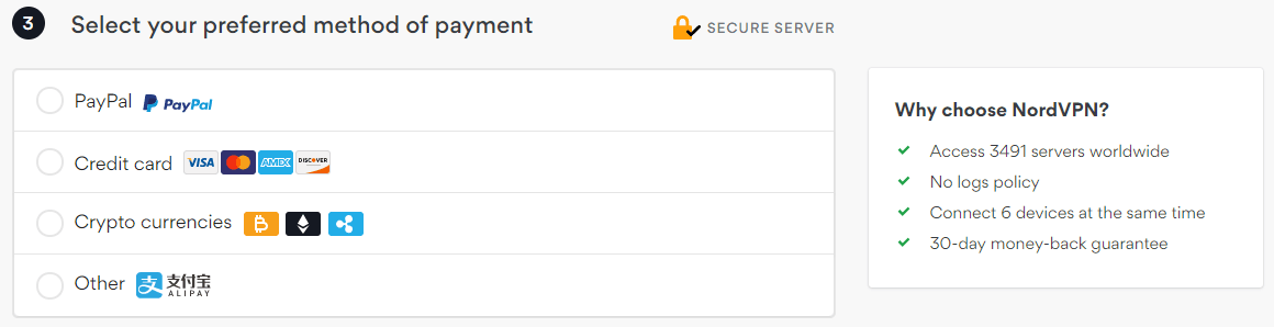 NordVPN-registration-payment-method