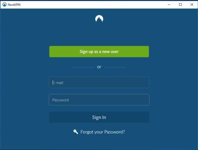 NordVPN windows login