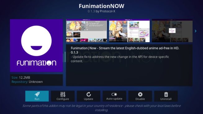 Funimation Now kodi addon