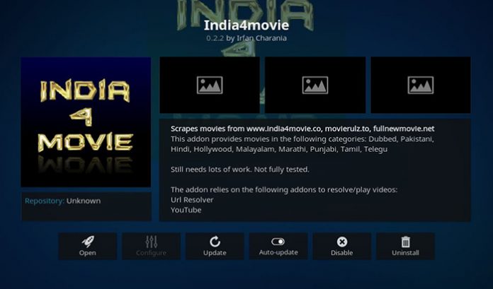 India4Movie kodi addon