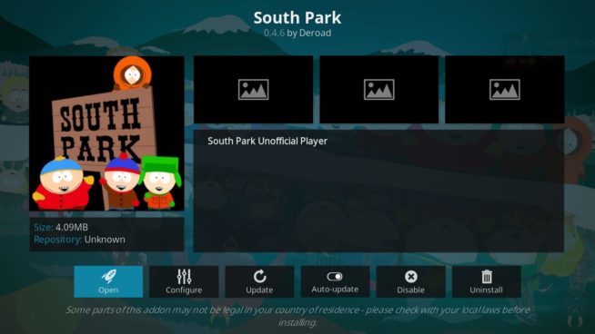 South Park kodi addon