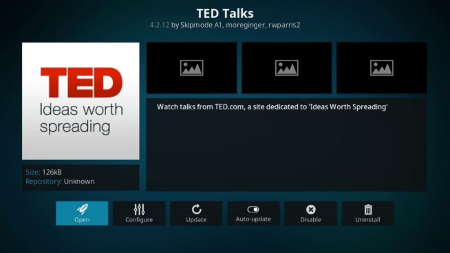 TED Talks kodi addon