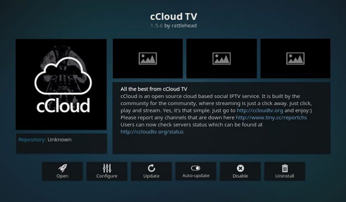 cCloud TV kodi addon