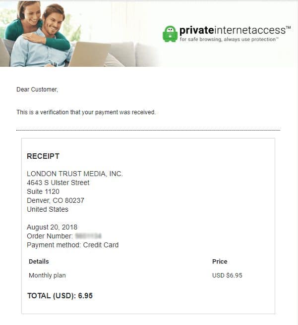private internet access trial card