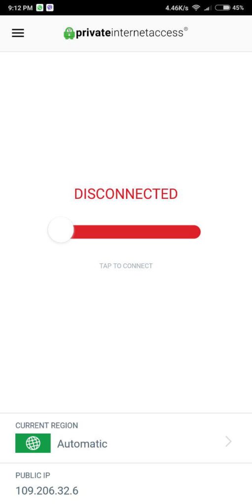 Private Internet Access - android 1