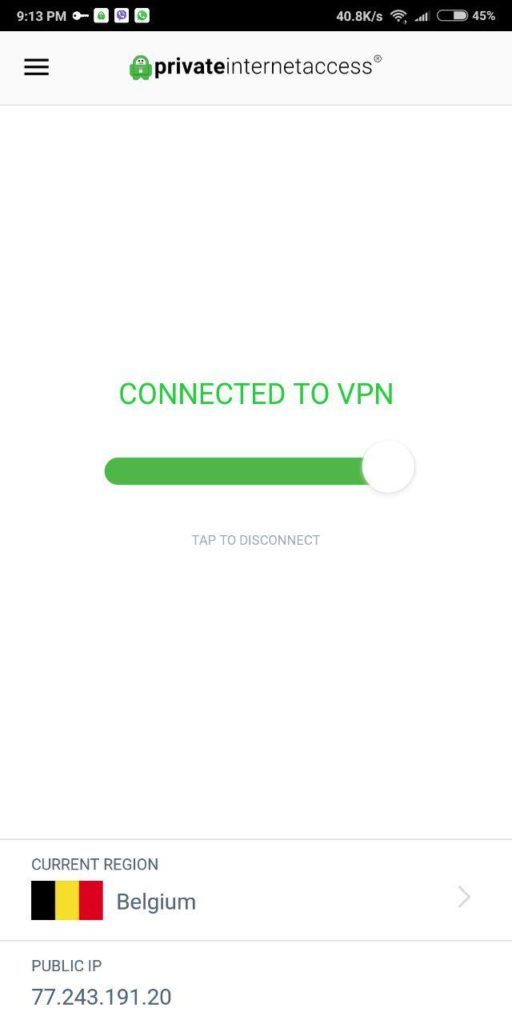 Private Internet Access - android 7
