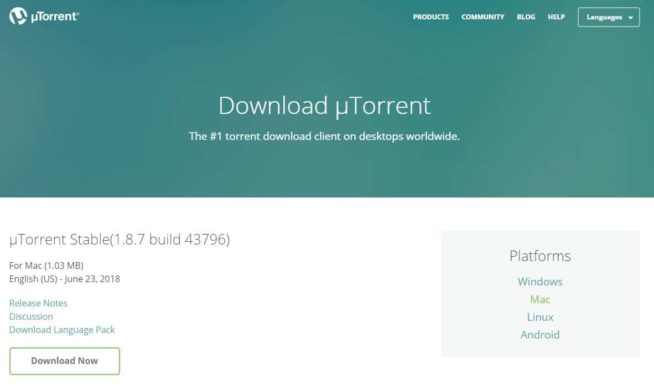 Best Torrent Clients for Mac - uTorrent for Mac