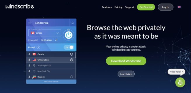 Windscribe Free VPN