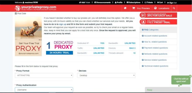 10 your private proxy free trial
