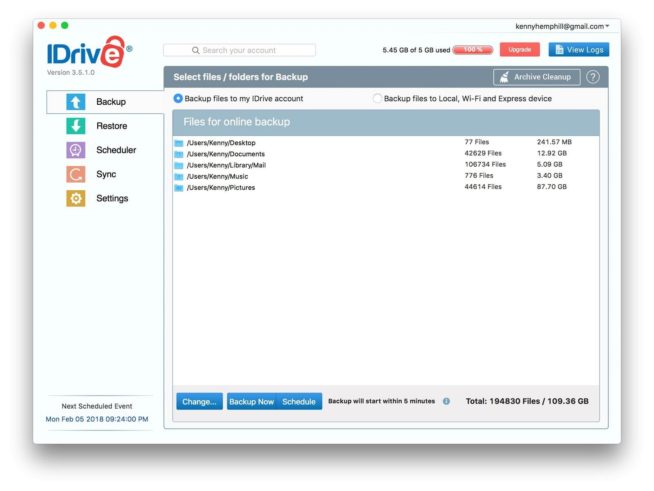 idrive cloud backup