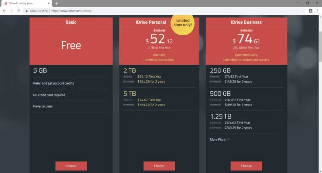 idrive Pricing