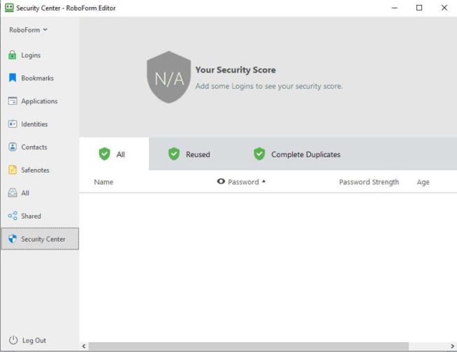 14 RoboForm Review - security center