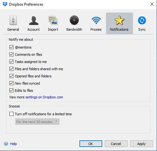 19 dropbox windows notifications