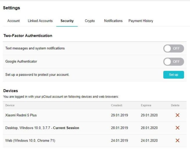 29 pcloud manage devices