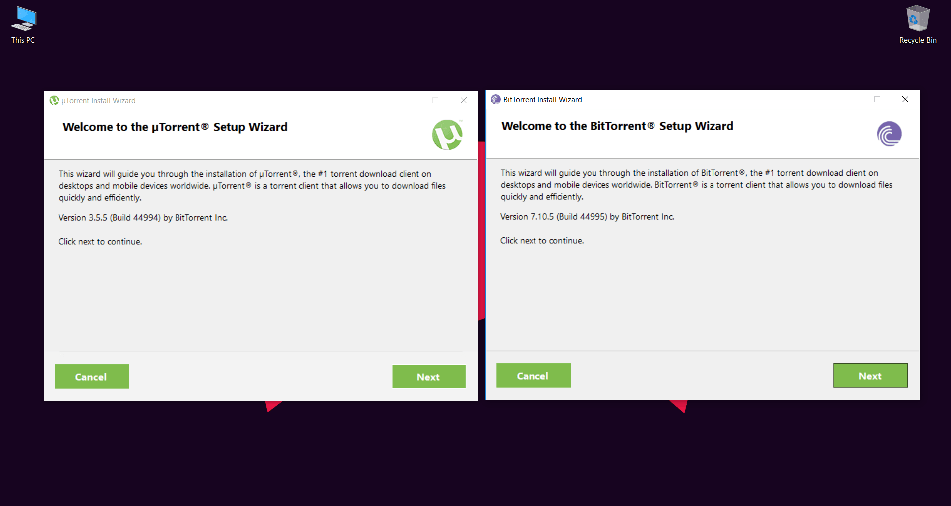 bittorent vs utorrent bittorent vs utorrent