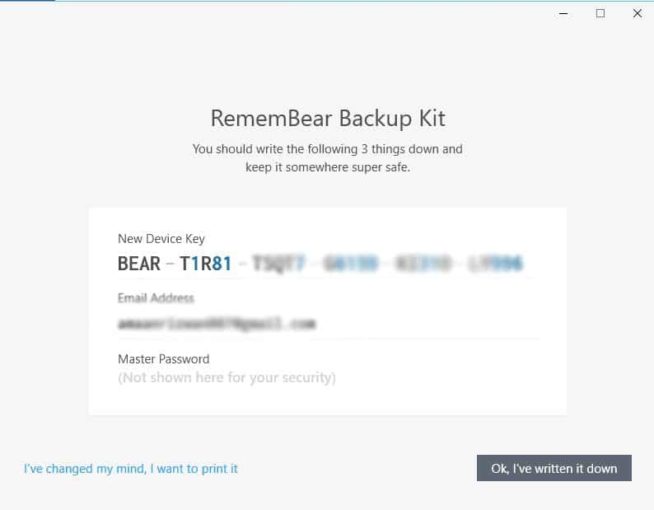 RememBear Review - Features Backup Kit 2