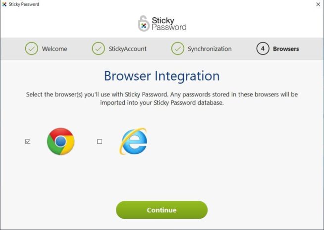 06 Sticky Password registration extension