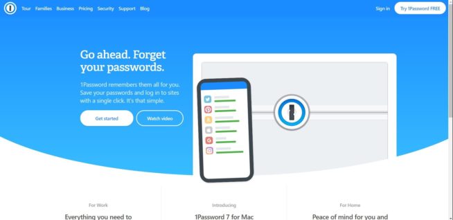 1 1Password Homepage