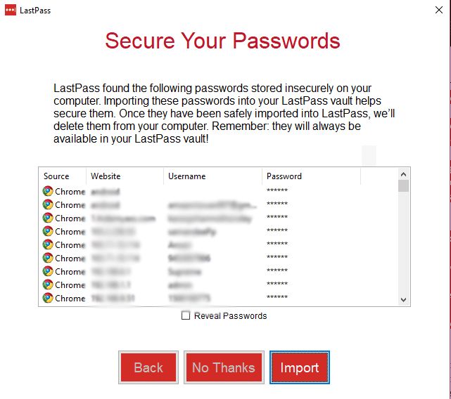 1 LastPass Import Passwords