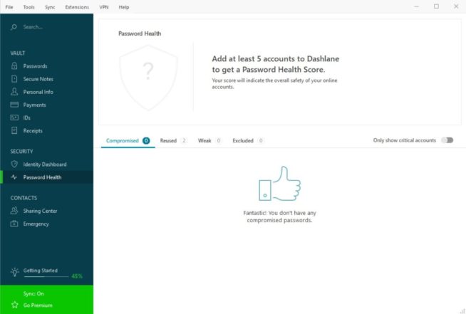 11.dashlane Password Health