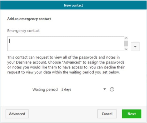 15.dashlane Emergency Contact