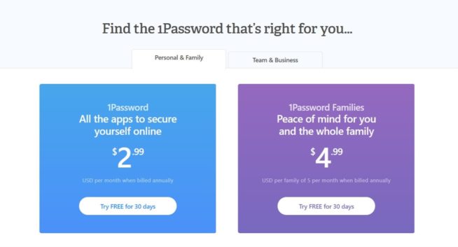 18 1Password Pricing - Personal