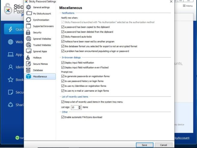 18 Sticky Password desktop settings 8