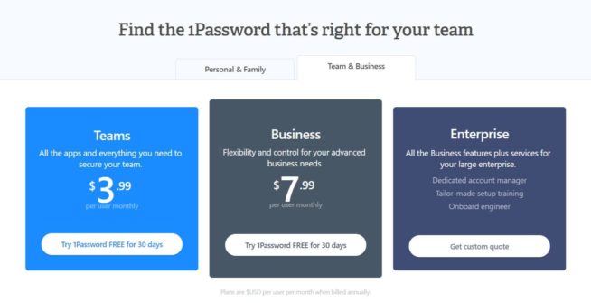 19 1Password Pricing - Business