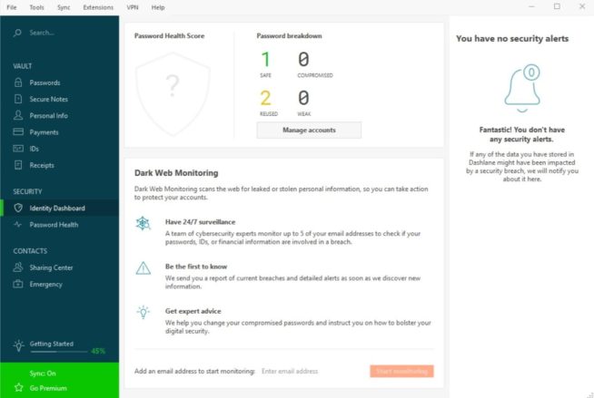 19.dashlane Darkweb Scan