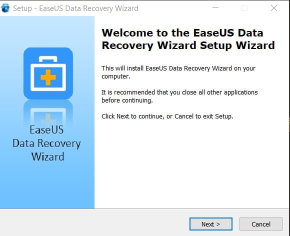2. EaseUS Data Recovery Installation