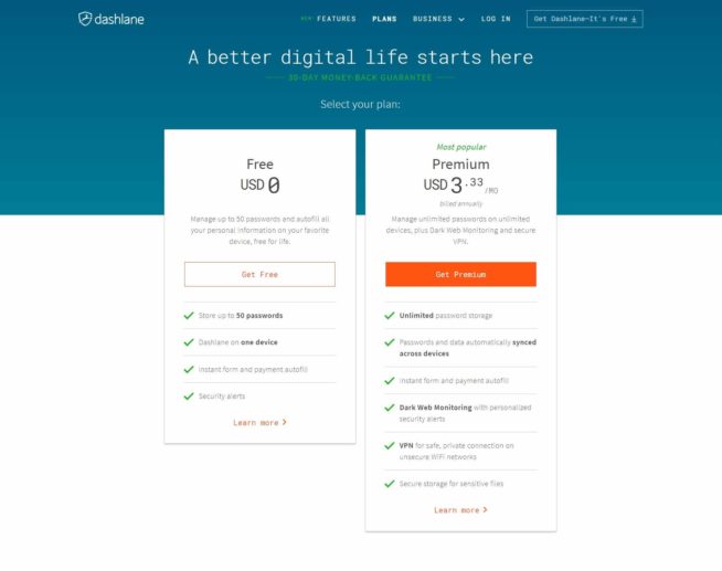 20.dashlane Pricing