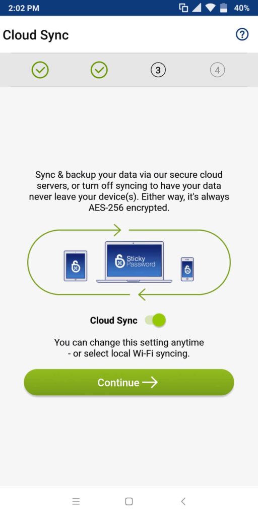 21 Sticky Password mobile sync