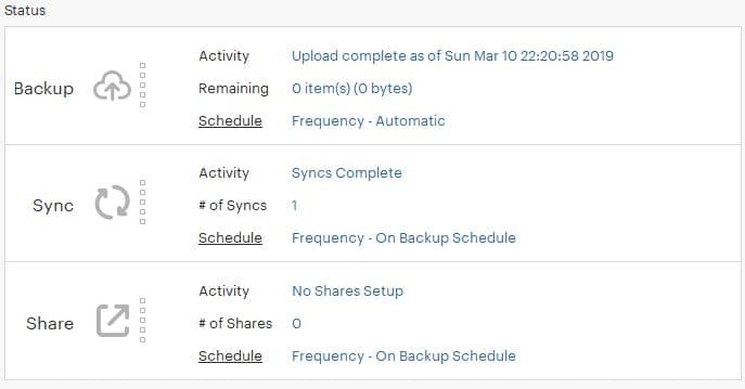 3 Spideroak One Upload and Sync queues