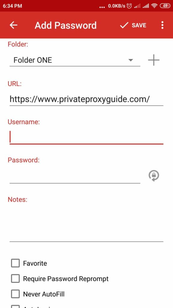 8 LastPass Adding Item on Smartphone