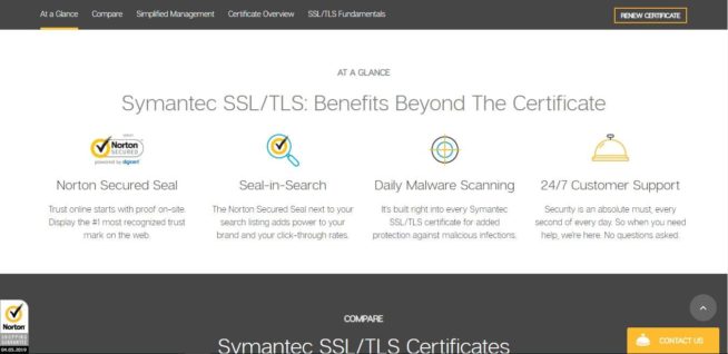 Symantec SSL/TLS Certificates