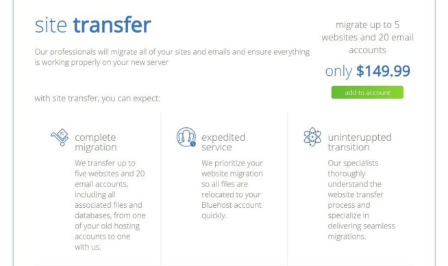 bluehost migration