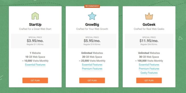 siteground plans