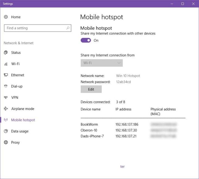 10 windows mobile hotspot