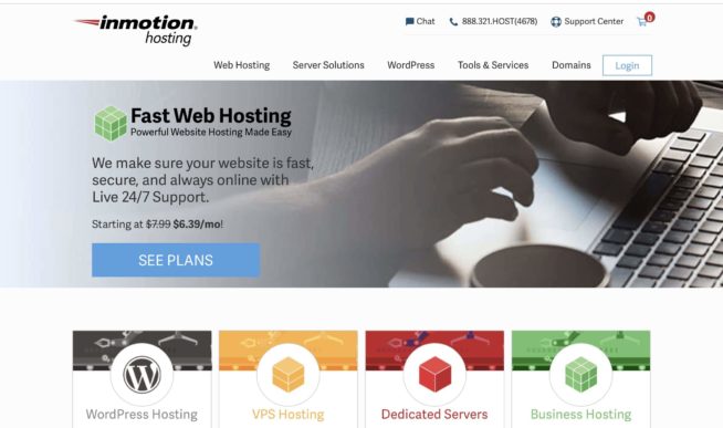 4 Fastest WordPress Hosting - inmotion hosting