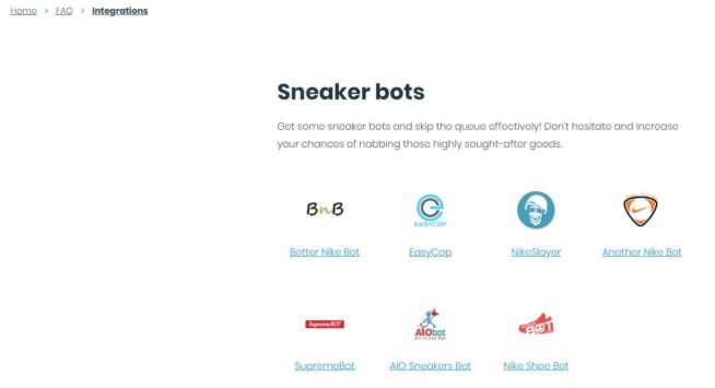 Smartproxy integrations for sneaker bots