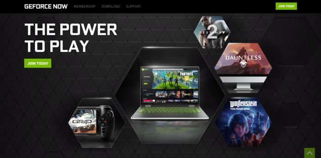 GeForce Now cloud gaming service