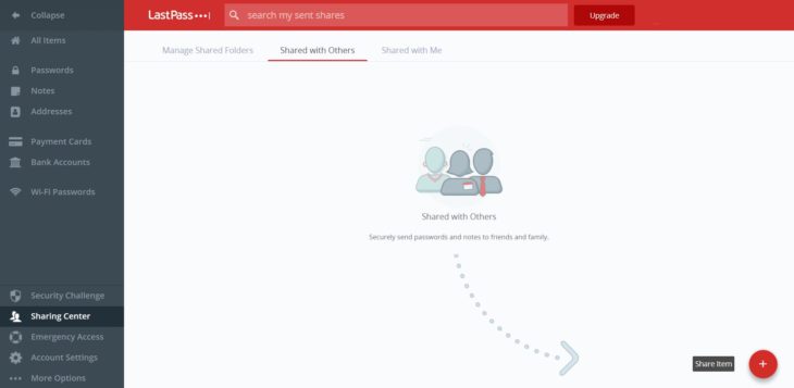 3.LastPass Sharing