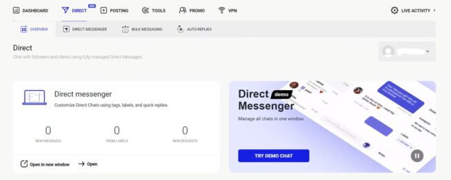 Inflact Direct Messenger