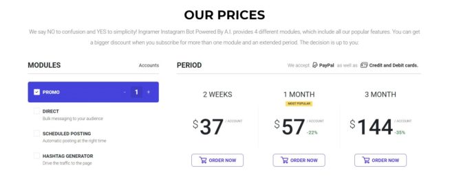 Ingramer Prices