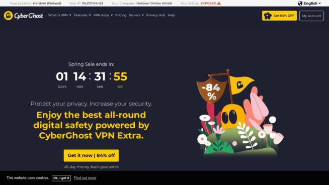 cyberghost VPN chrome extension