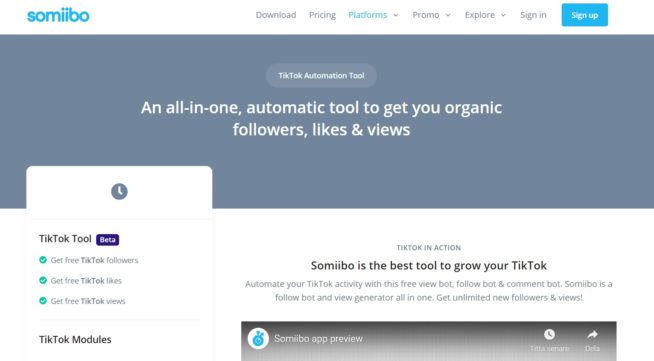 Somiibo for Tiktok automation