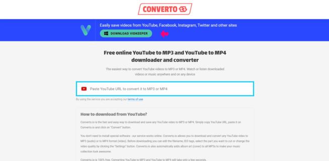 Converto YouTube to MP3 Converter